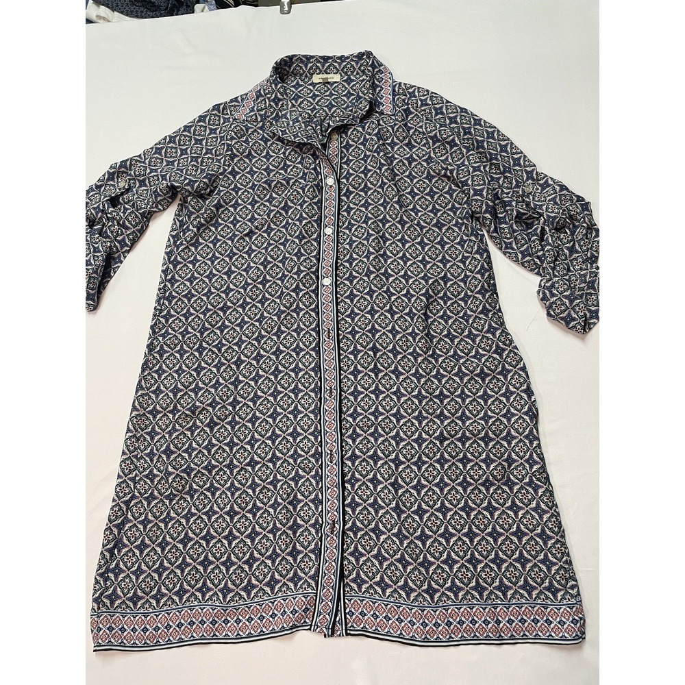 Max Studio Shirt Dress Women's Size Medium Long Sleeve Lightweight